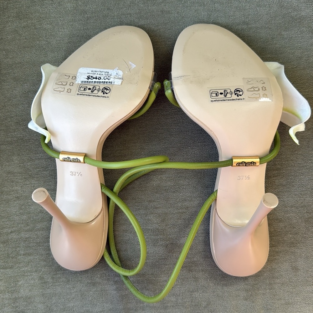 Cult Gaia Cassidy Heels Calla Lily Floral Statement Stiletto Sandal 37.5 - Picture 9 of 12